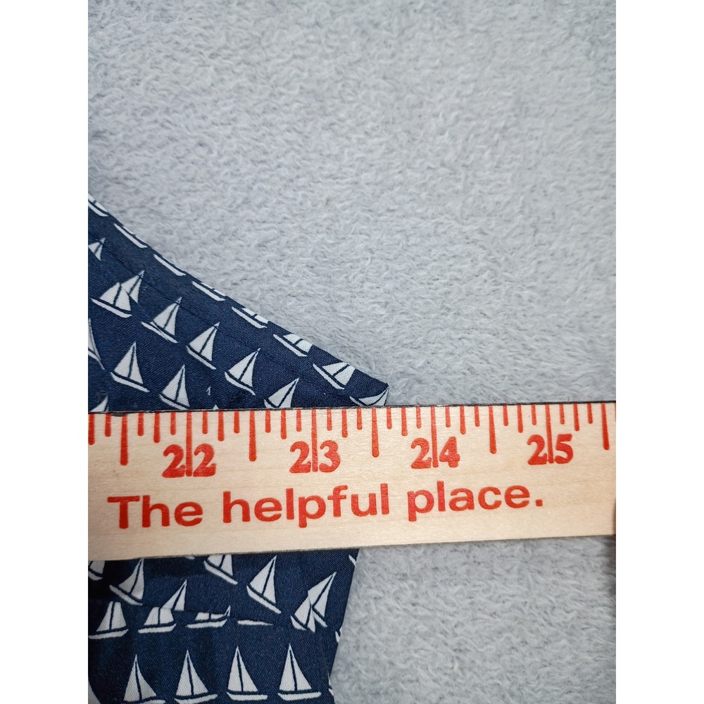 Charter Club Womens Sleeveless Top Navy Sailboat 18W Button Down - Picture 4 of 6